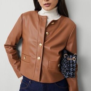 Ann Taylor Faux Leather Jacket